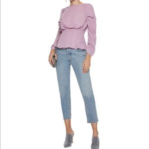 Walter Baker Lizzie Pleated Lavender Top
